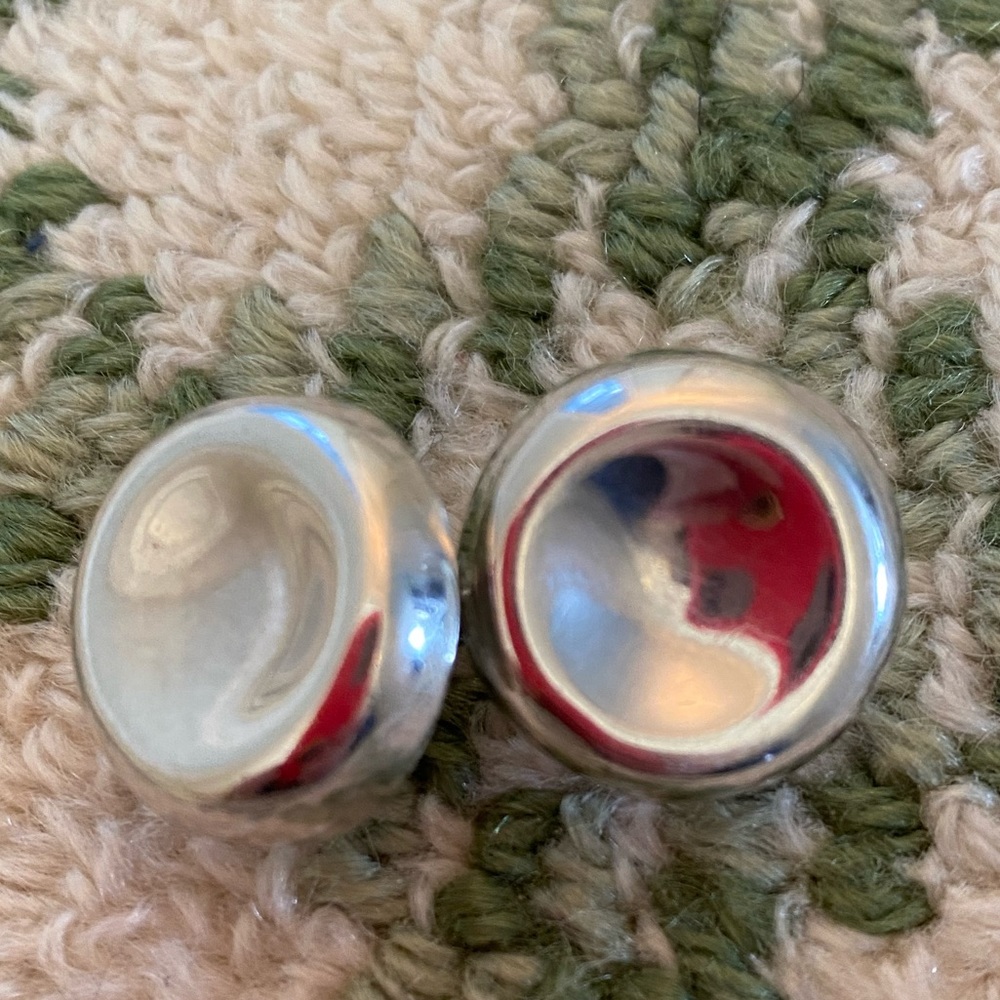 Sterling silver earrings -thumb print studs